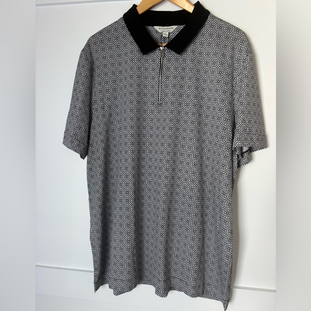 Autograph Monochrome Patterned Polo Shirt size XL new